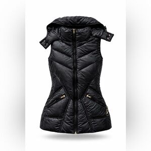J. Crew navy hooded down puffer vest -size Small